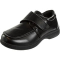 French Toast Little Boys Size 7 Black Faux Leather Hook Loop School Shoes