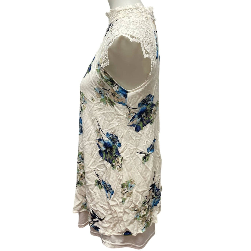 Altar'd State Juniors Small Sleeveless Lace Floral Long Flowy A-Line Dress