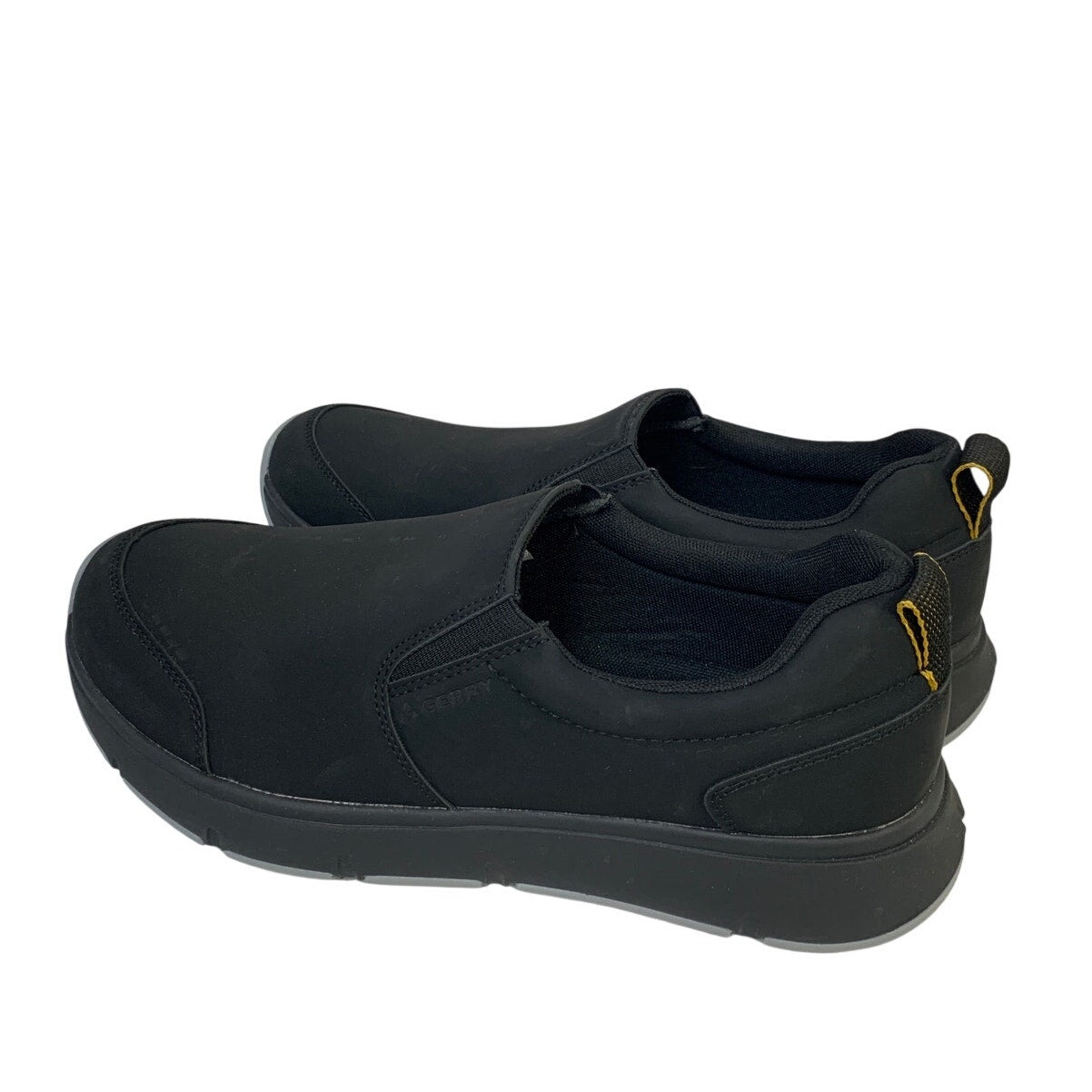 Gerry Mens Size 12 Black Faux Leather Slide On Moc II Comfort Sneakers Shoes