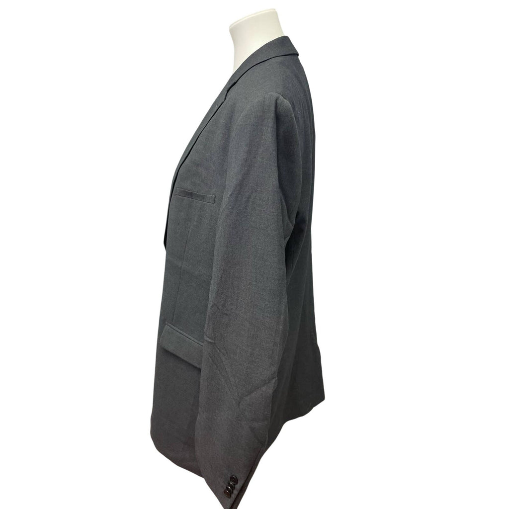 New Mens Merona Large Tall LT Long Sleeve 2 Button Gray Suit Coat Jacket Blazer