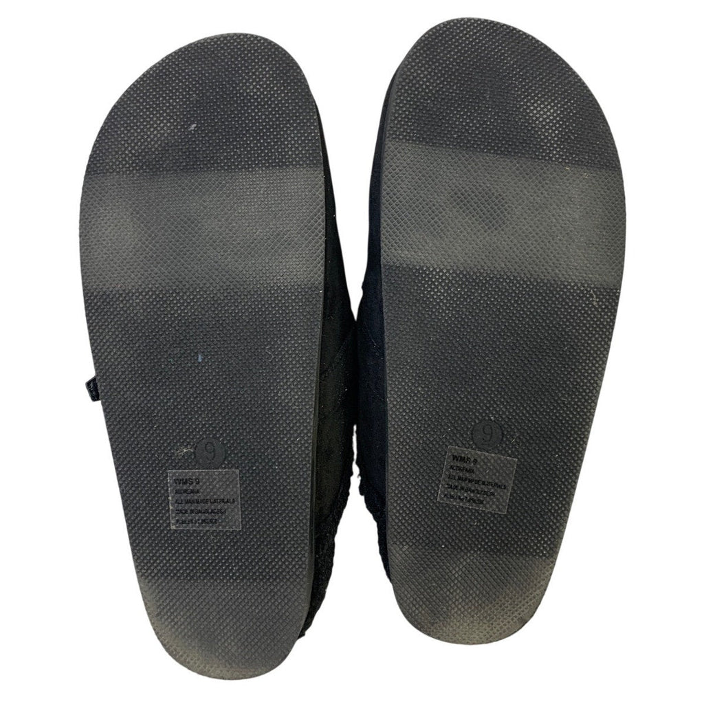 Dolce Vita Womens Size 9 Black Faux Suede Clog Fur Lined Round Toe Slip On Shoes