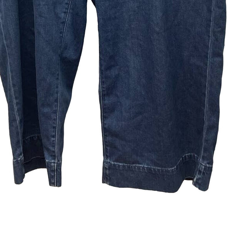 Universal Thread Womens 22W Cropped Hook Eye Closure Stretch Denim Blue Jeans