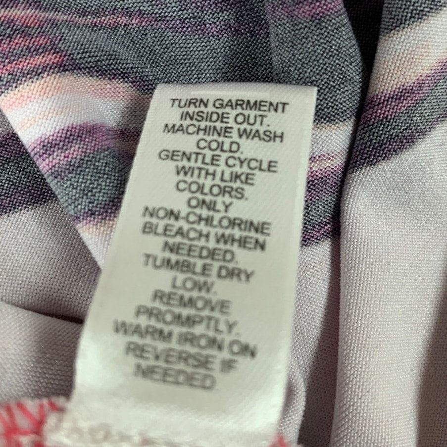 Cato Womens Size 22/24W Pink PolySpandex Sleeveless Striped Floral Maxi Dress