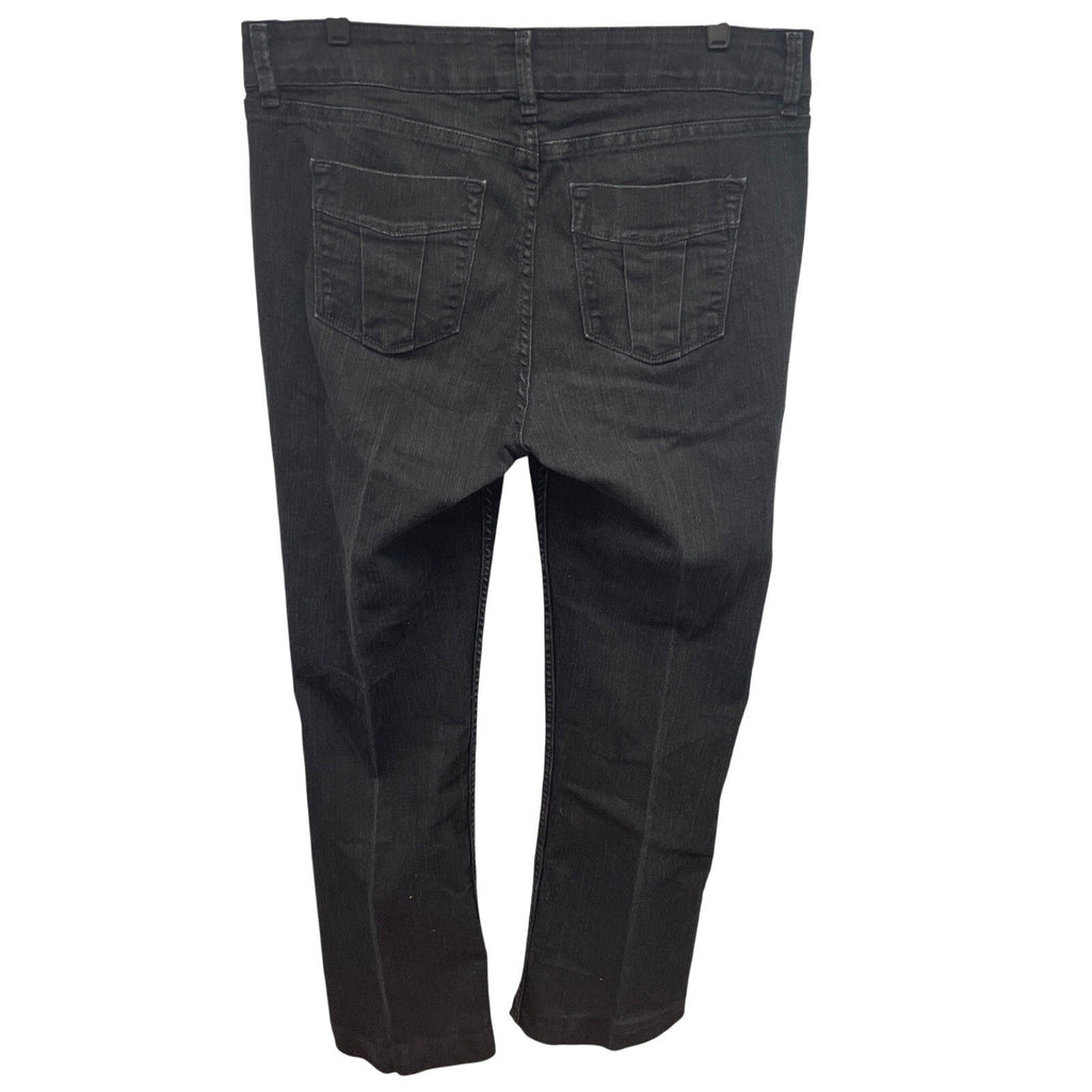Riders by Lee Womens Size 16L Black Straight Leg Stretch Cotton Denim Jeans