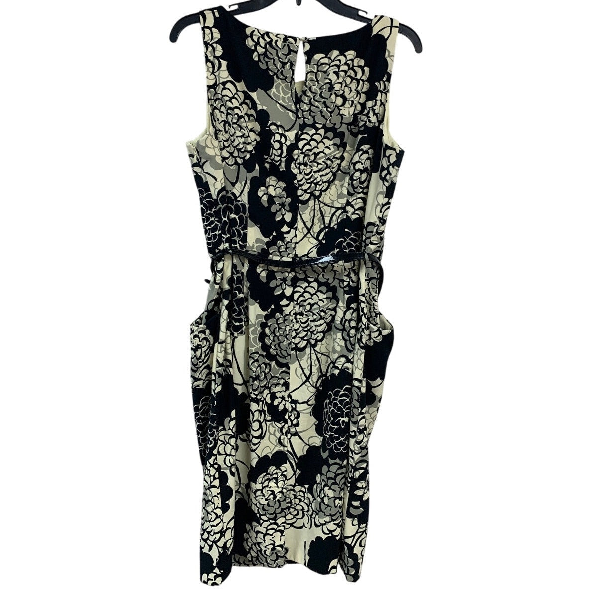 Jones Studio Womens Size 14 Sleeveless Floral Size Zip Sheath Dress w Belt
