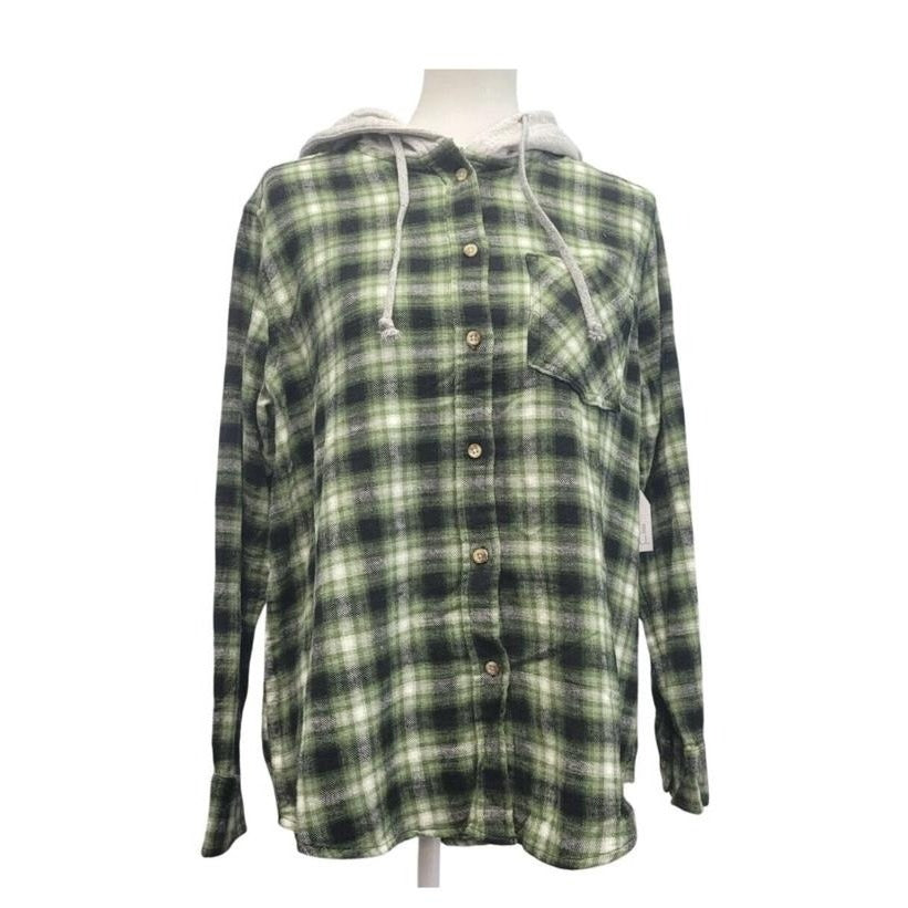 New Champion Unisex Small Gray Pullover Sweatshirt w Bonus Plaid Flannel Hoodie