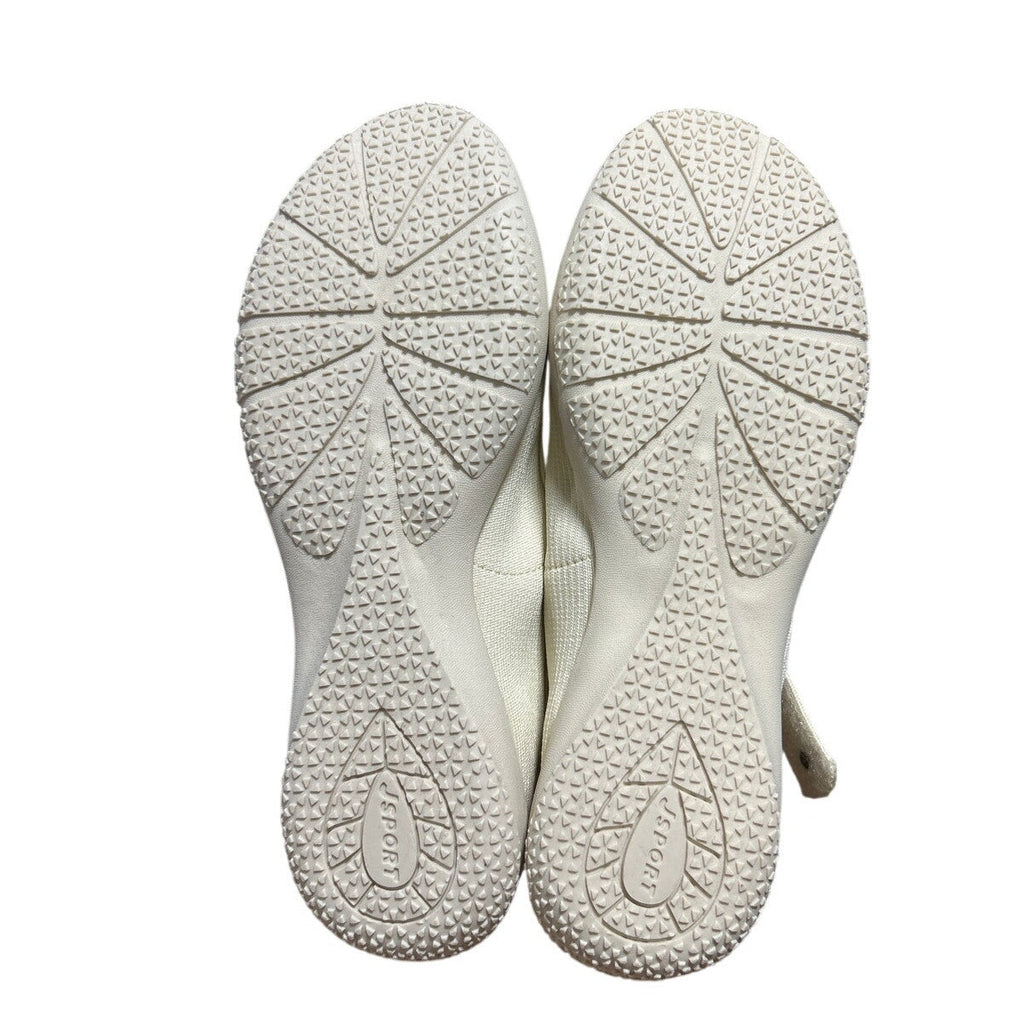 New JSport Womens Size 7.5 Beige Tan Hook Loop Closure Mary Jane Comfort Shoes