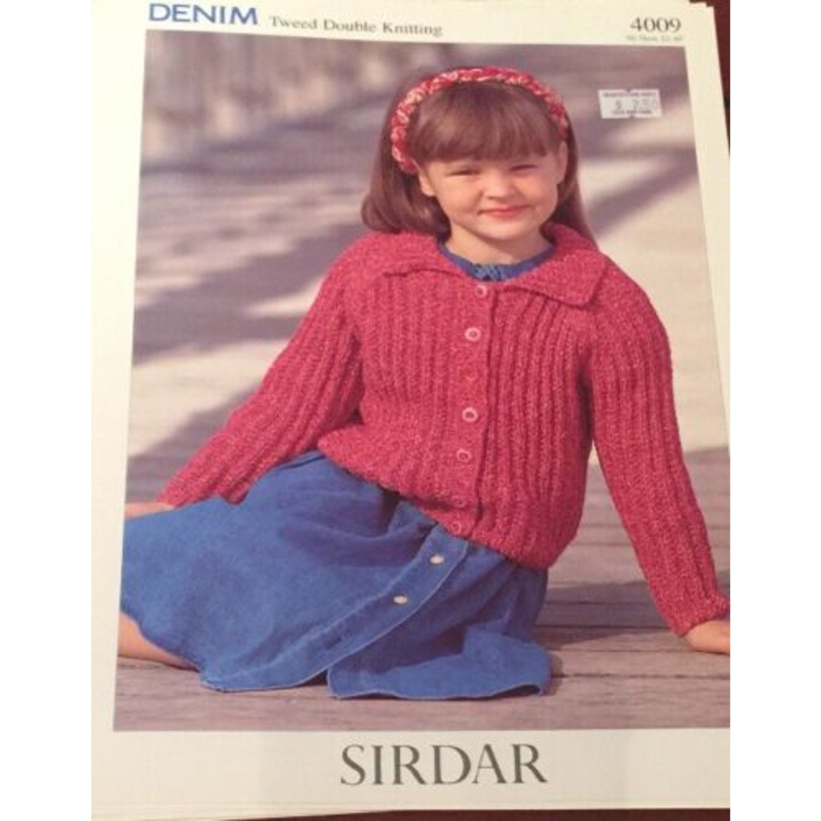 New Sirdar 4009 Denim Tweed DK Child Cardigan Jacket Knitting Sweater Pattern