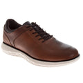 New In Box Perry Ellis Mens Size 8 Brown Faux Leather Lace Up Casual Shoes