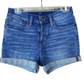 J. Crew Womens Medium Size 26 Jorts Factory Whiskered Denim Blue Jean Shorts
