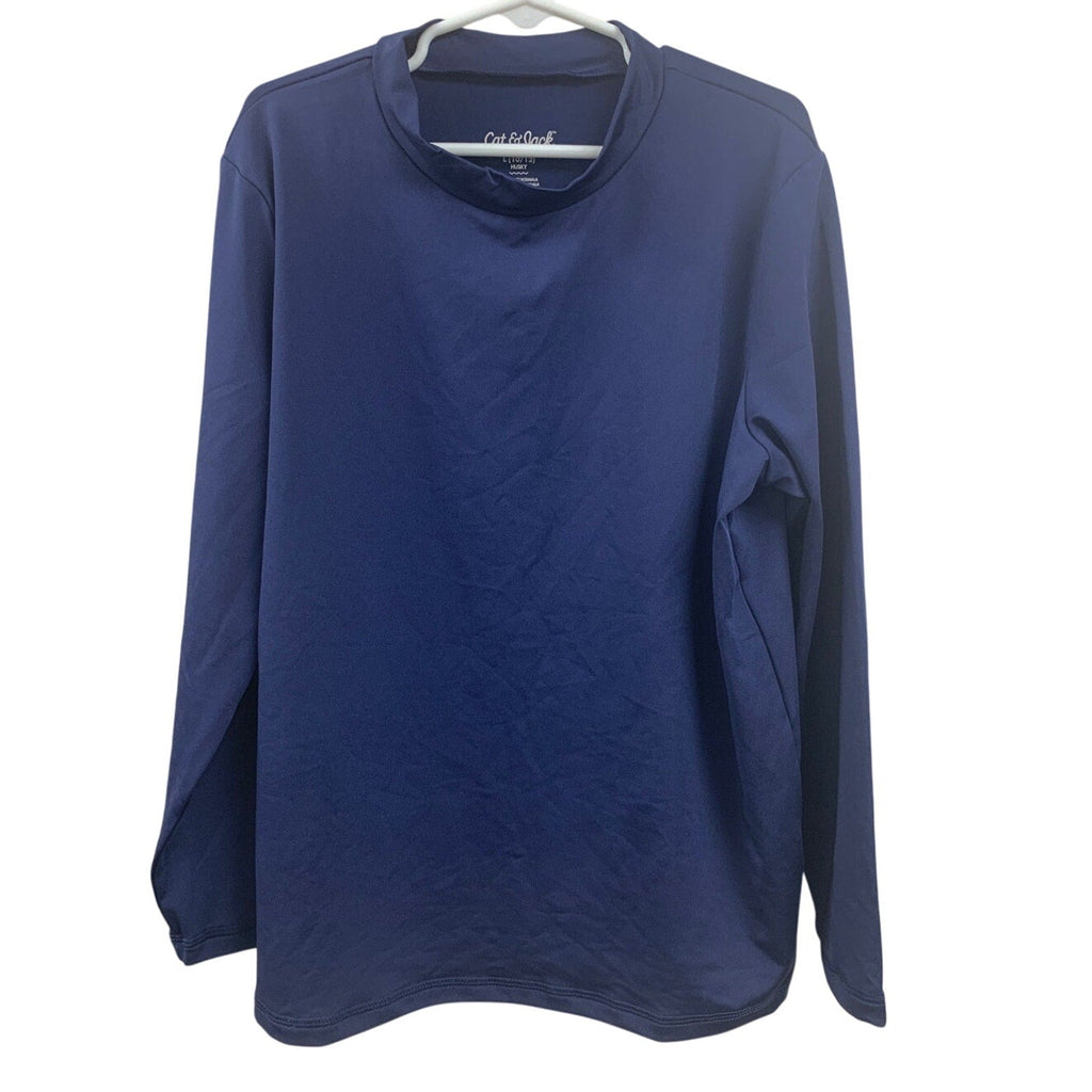 New Cat & Jack Kids XS (4/5) Navy Blue Long Sleeve UPF 50+ Swim Swimming Shirt