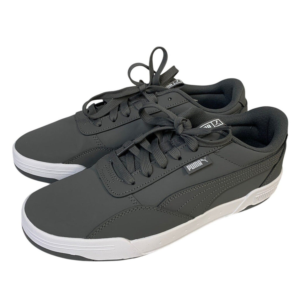 New In Box PUMA Mens Size 8.5 Gray Faux Leather SoftFoam+ Skate Sneaker Shoes