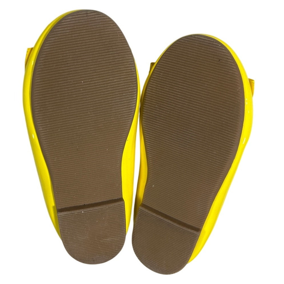 Thee Bron Toddler Girls Size 8.5 Yellow Mary Jane Flats Hook Loop Closure Shoes