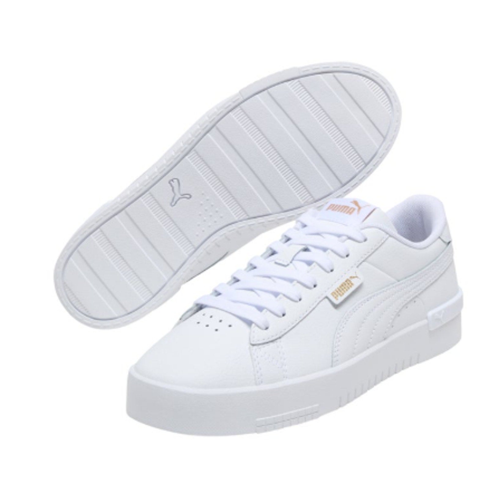Puma Womens Size 7.5 White Leather Lace Up Athletic Court Sneaker Shoes w Box