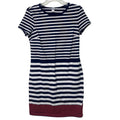 Old Navy Womens Medium Cotton Blend Short Sleeve Navy Striped BodyCon Dress