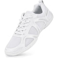 Cadidl Womens Size 5.5 White Cheer Sneakers Lace Up Round Toe Low Top Shoes