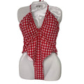 New Wild Fable Womens Large Red White Picnic Gingham Check One Piece Swim Suit