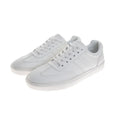 New Perry Ellis Mens Size 10.5 White Faux Leather Lace Up Low Top Sneaker Shoes