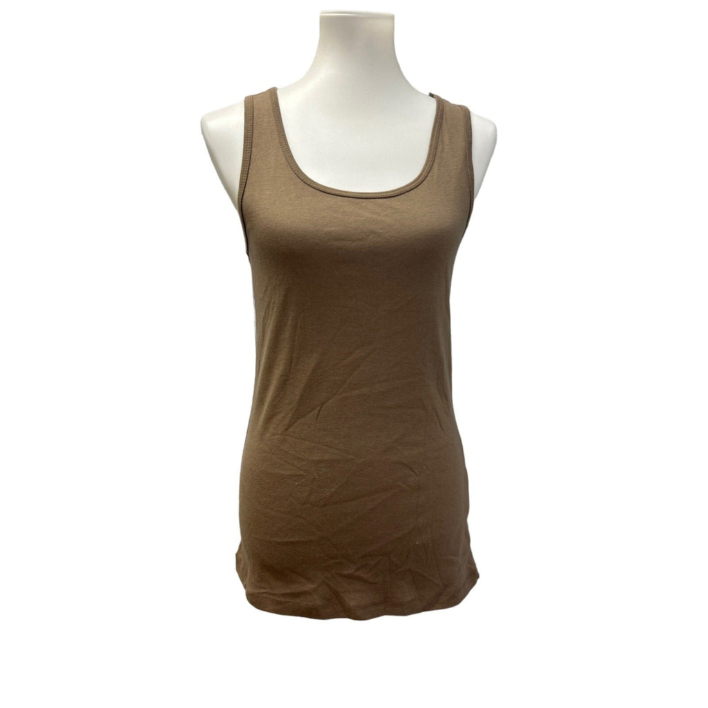 Attention Time & Tru Womens Medium Large Sleeveless Brown Floral Tank Tops