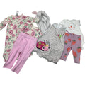 Baby Girl 0-3 Mos Sleeper One Pieces Pants Pink Outfits Clothing Lot of 7 Items