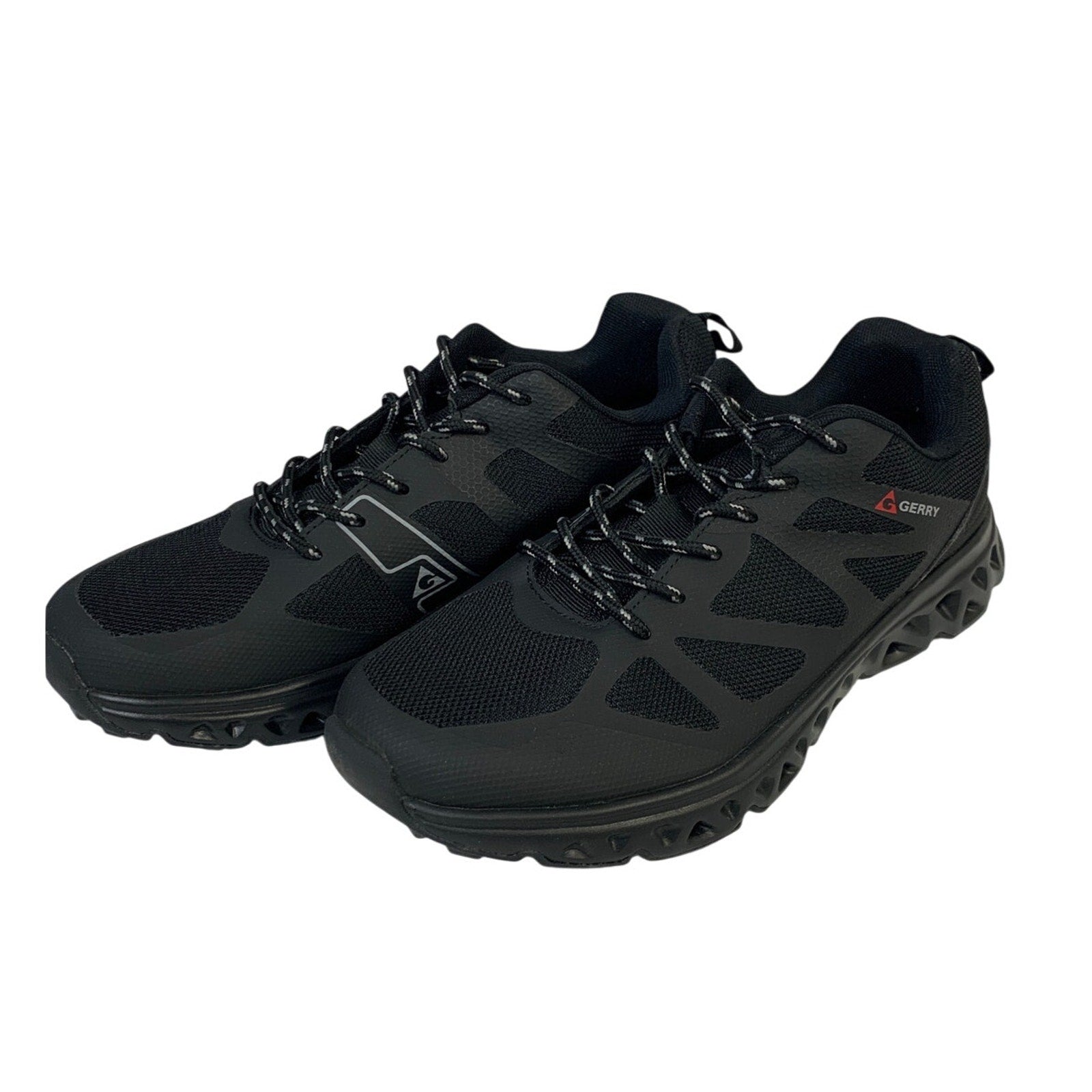 Gerry Mens Size 10 Black Mesh Speed Trail Comfort Insole Lace Up Athletic Shoes