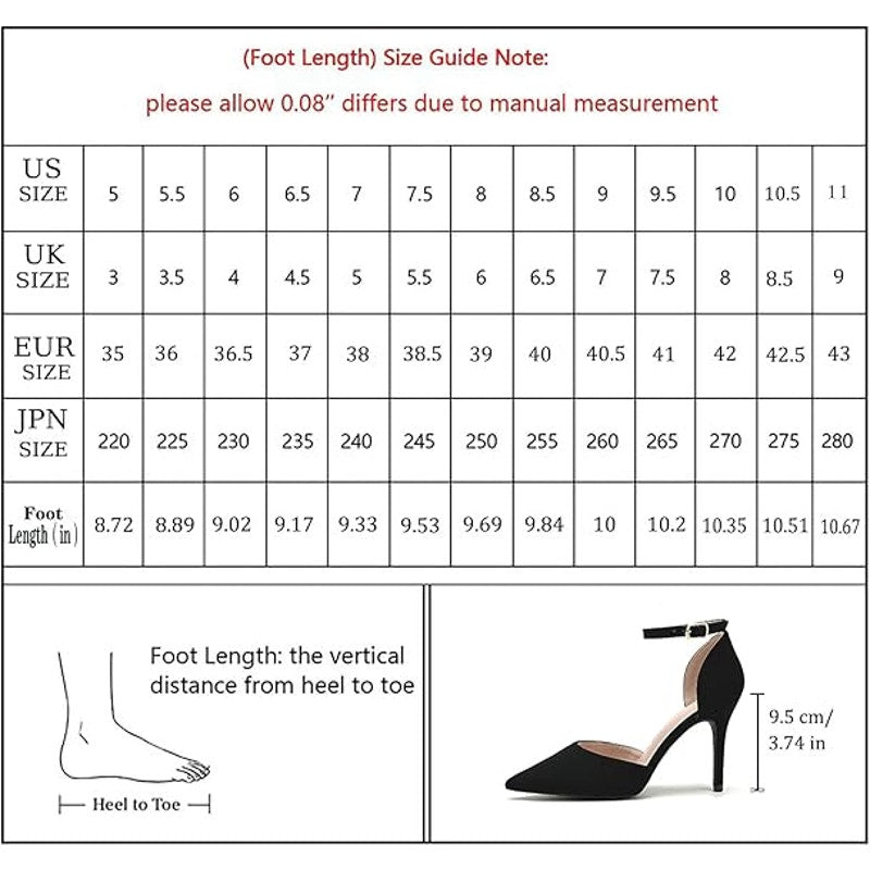 Odisen Womens Size 8 White 3.5" Stiletto Heel Closed Point Toe Ankle Strap Shoes
