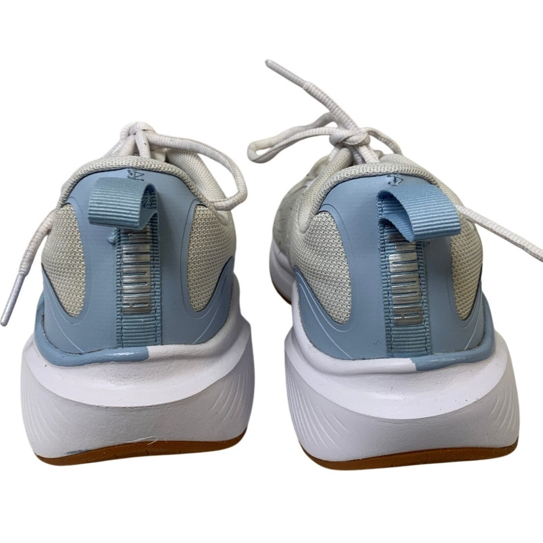 Puma Womens Size 9 White Blue Sneakers Lace Up Round Toe Athletic SHoes