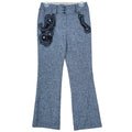 Etcetera Womens Size 0 Gray Black Embroidered Paisley Wool Blend Dress Pants