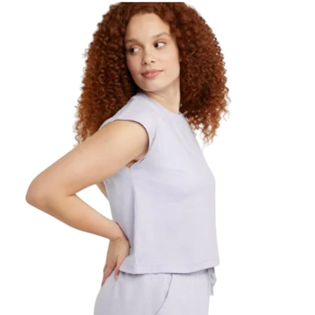 New 5-Pack Hanes Womens XL Purple Ringspun Cotton Cap Sleeve Muscle Tees