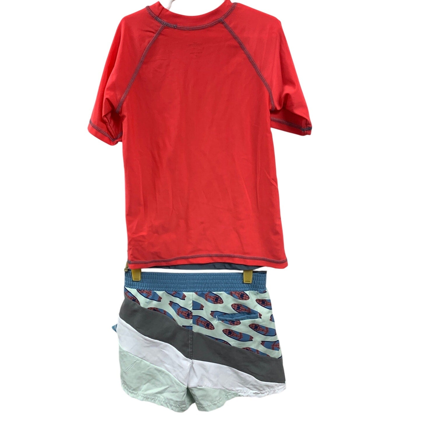 New Disney Marvel Boys Medium (8) Spiderman 2PC Swim Trunk Swimming Shirt Set