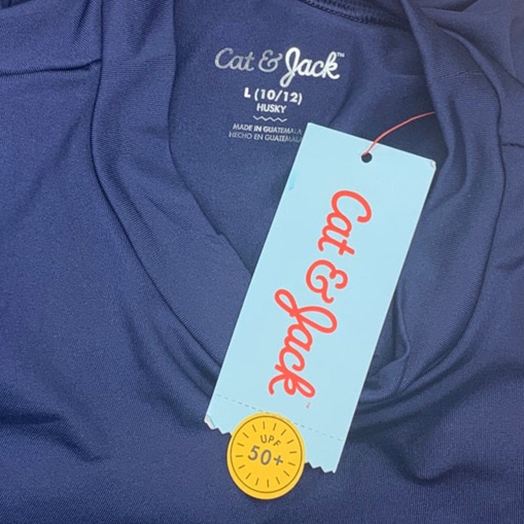New Cat & Jack Kids Large (10/12) Husky Long Sleeve UPF 50+ Swim Shirt