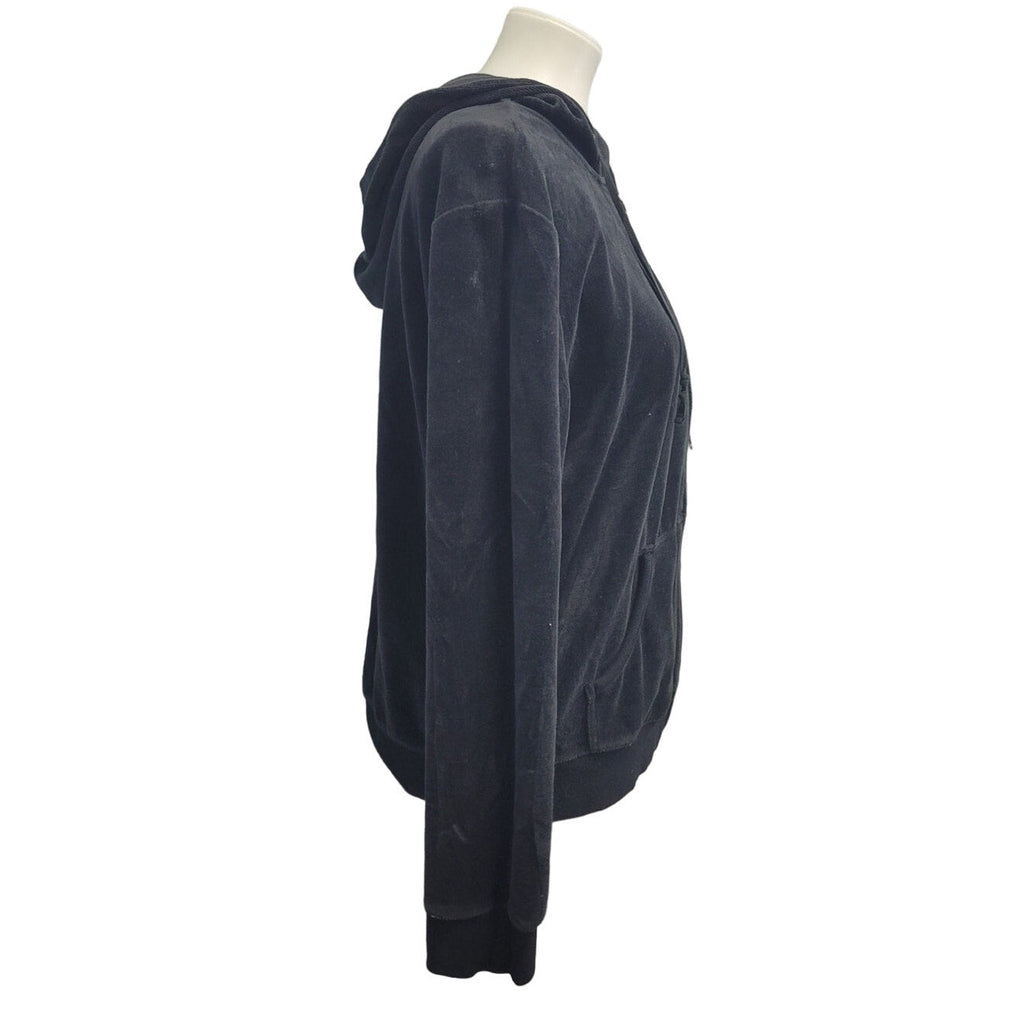 Comfort Zone Womens XL Black PolyCotton Long Sleeve Full Zip Hooded Jacket