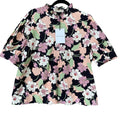 NWT New Who What Wear Womens XXL 100% Cotton Floral Short Sleeve Button Up Top
