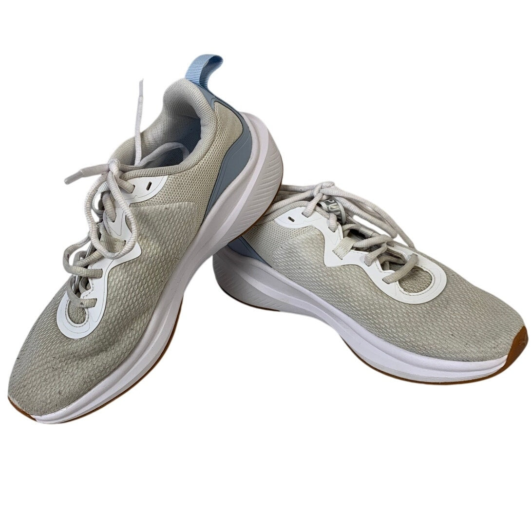 Puma Womens Size 9 White Blue Sneakers Lace Up Round Toe Athletic SHoes