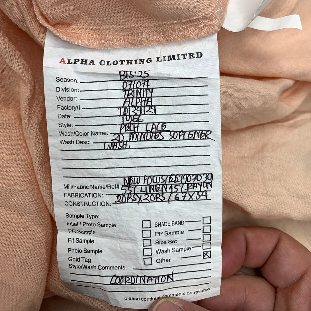 New Aerie Womens Small Orange Peach Spaghetti Strap Front Tie Flowy Mini Dress