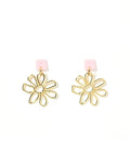 Daisy Statement Earrings - Pink
