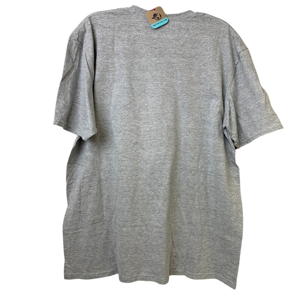 New Hand Printed Mens XL Gray Jesus Christ Prince of Peace Crew Neck Tee Shirt