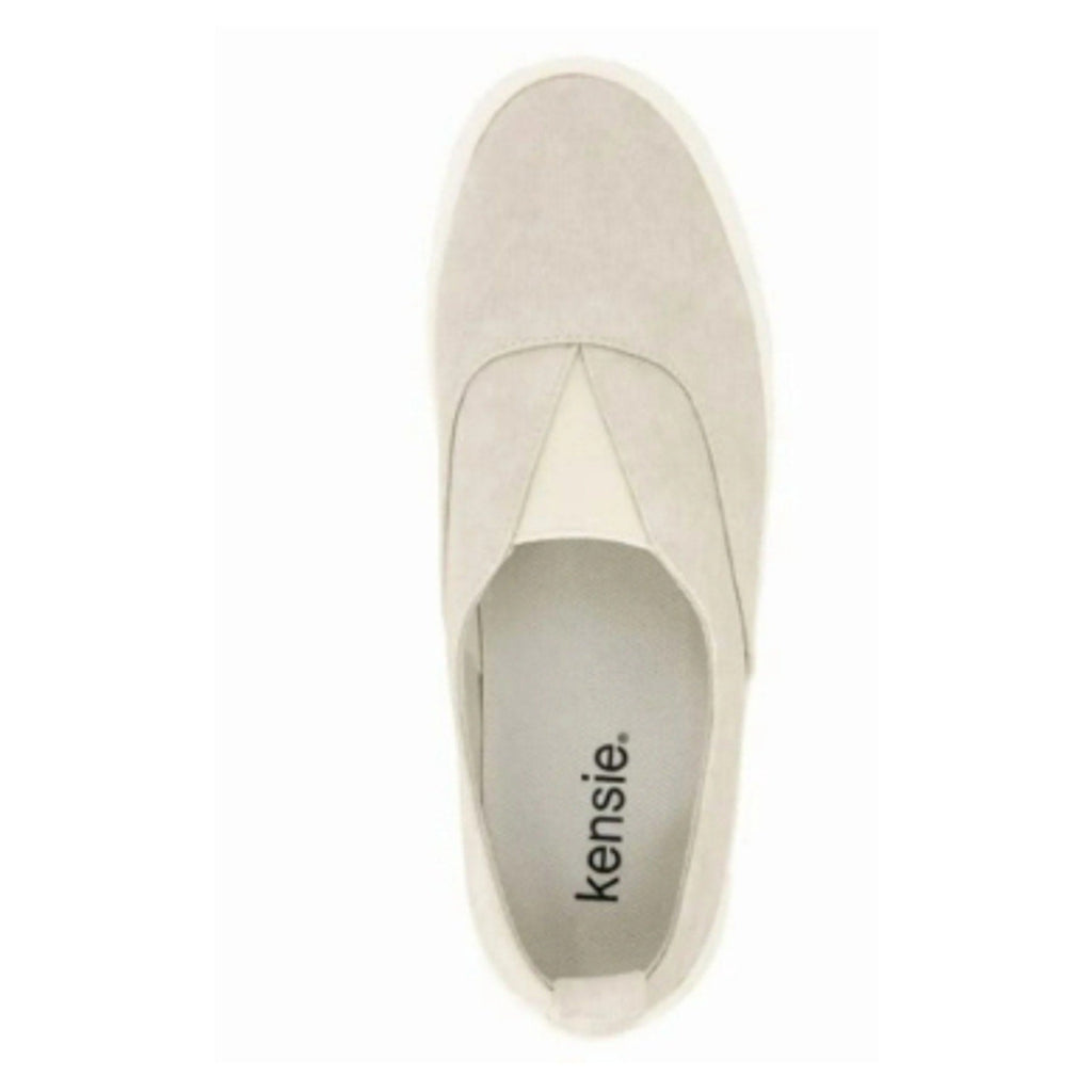 Kensie Womens Size 6 Beige Salia Slip On Flexible Comfort Sneaker Shoes