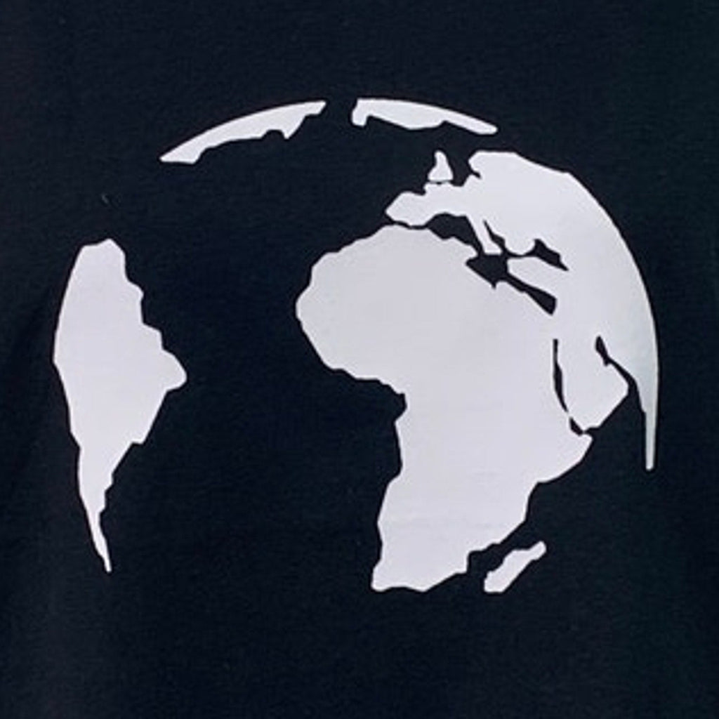 New Handprinted Womens Small Black Save the Planet Earth 100% Cotton Muscle Tee