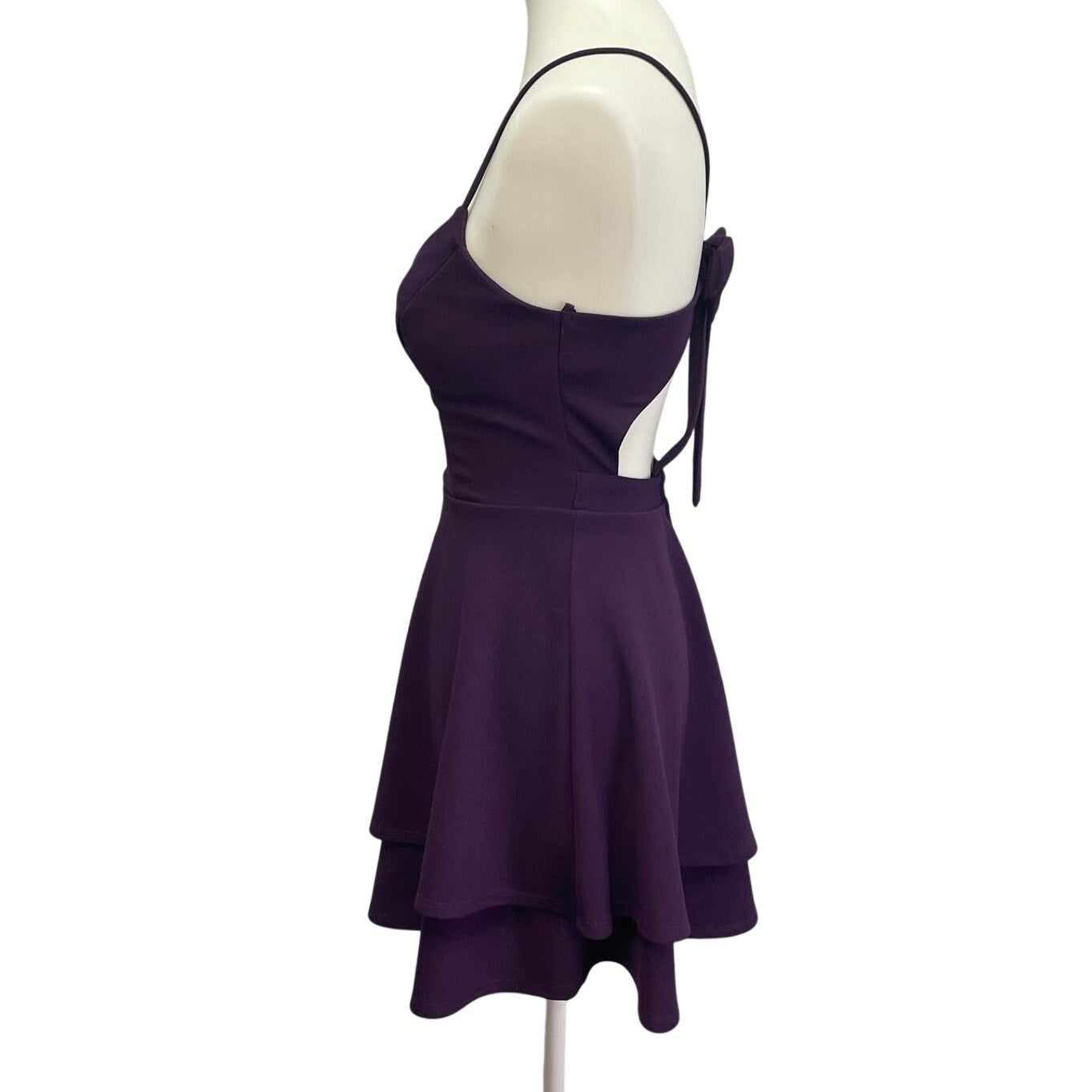 City Studio Junior Size 1 Spaghetti Strap Back Bow Machine Washable Formal Dress