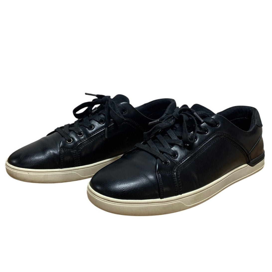 Bruno Marc Mens Size 10 Black Sneakers Lace Up Round Closed Toe Low Top Shoes