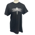 Hand Printed Unisex Medium Dragonfly 100% Cotton Crew Neck Short Sleeve Tee