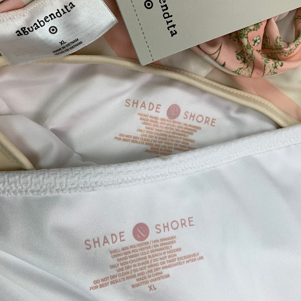 Lot of 3 New Shade & Shore Aquabendita Womens XL Bikini Bottoms ONLY