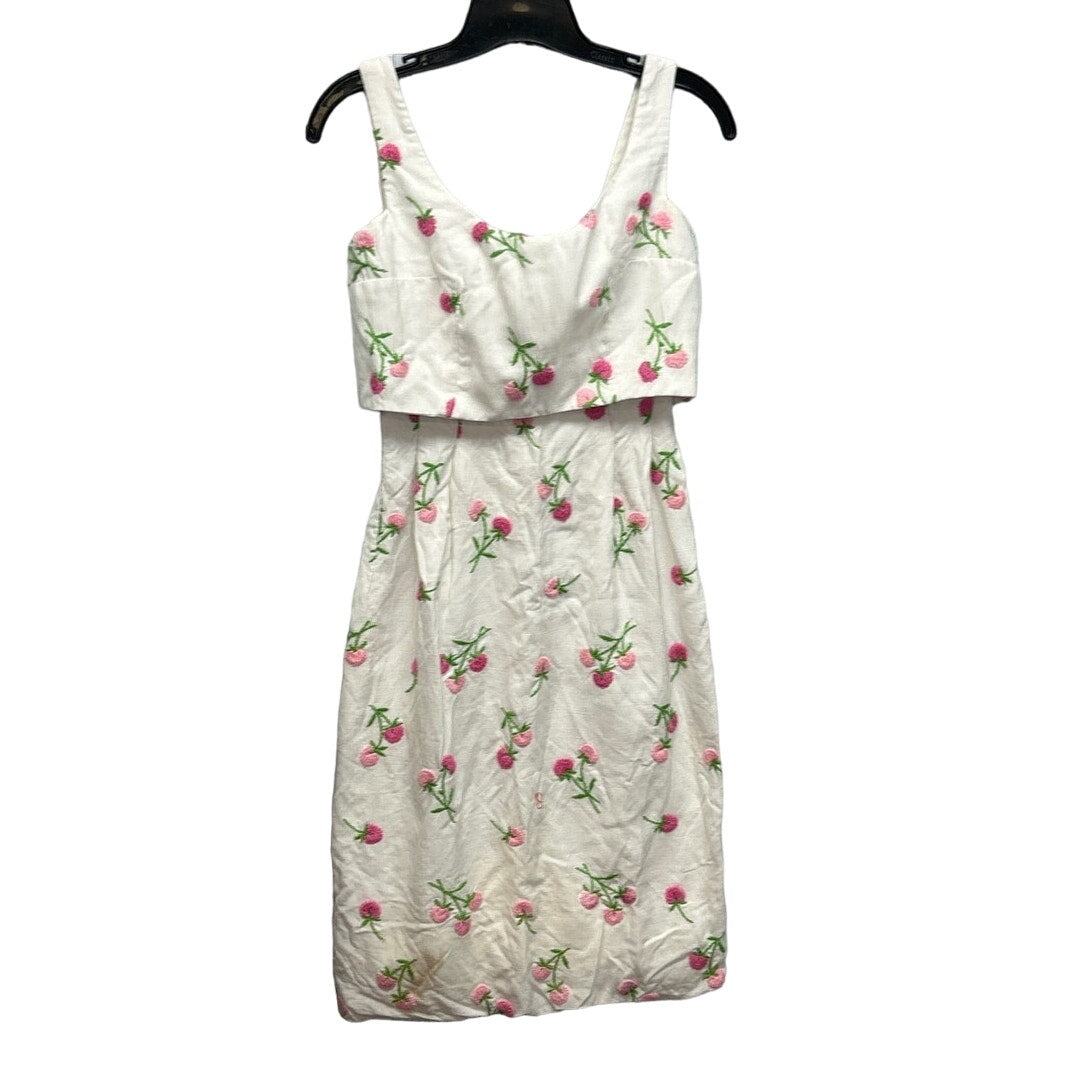 Vintage Miss Martini Jerry Parn Womens Small Sleeveless Embroidered Floral Dress