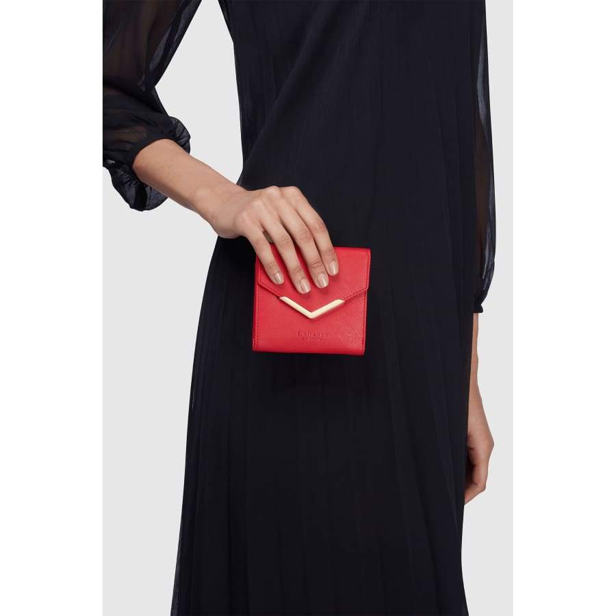 Diana Red Small Vegan Bifold Purse (Waiting List- Arrives 18th