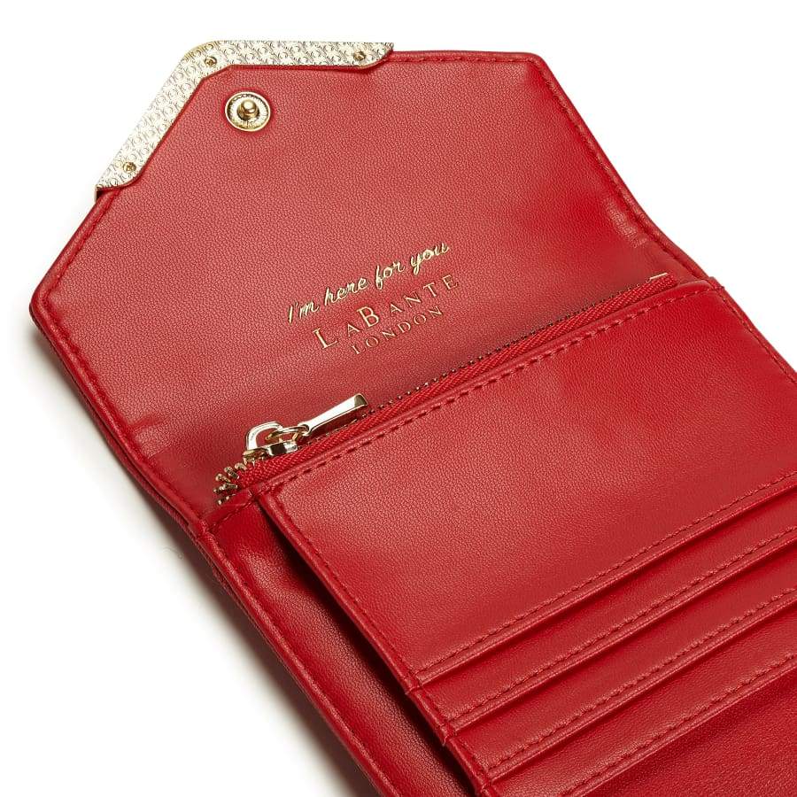 Diana Red Small Vegan Bifold Purse (Waiting List- Arrives 18th