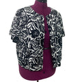 DressBarn Women 22/24W Cotton Blend Floral Short Sleeve Open Front Career Jacket