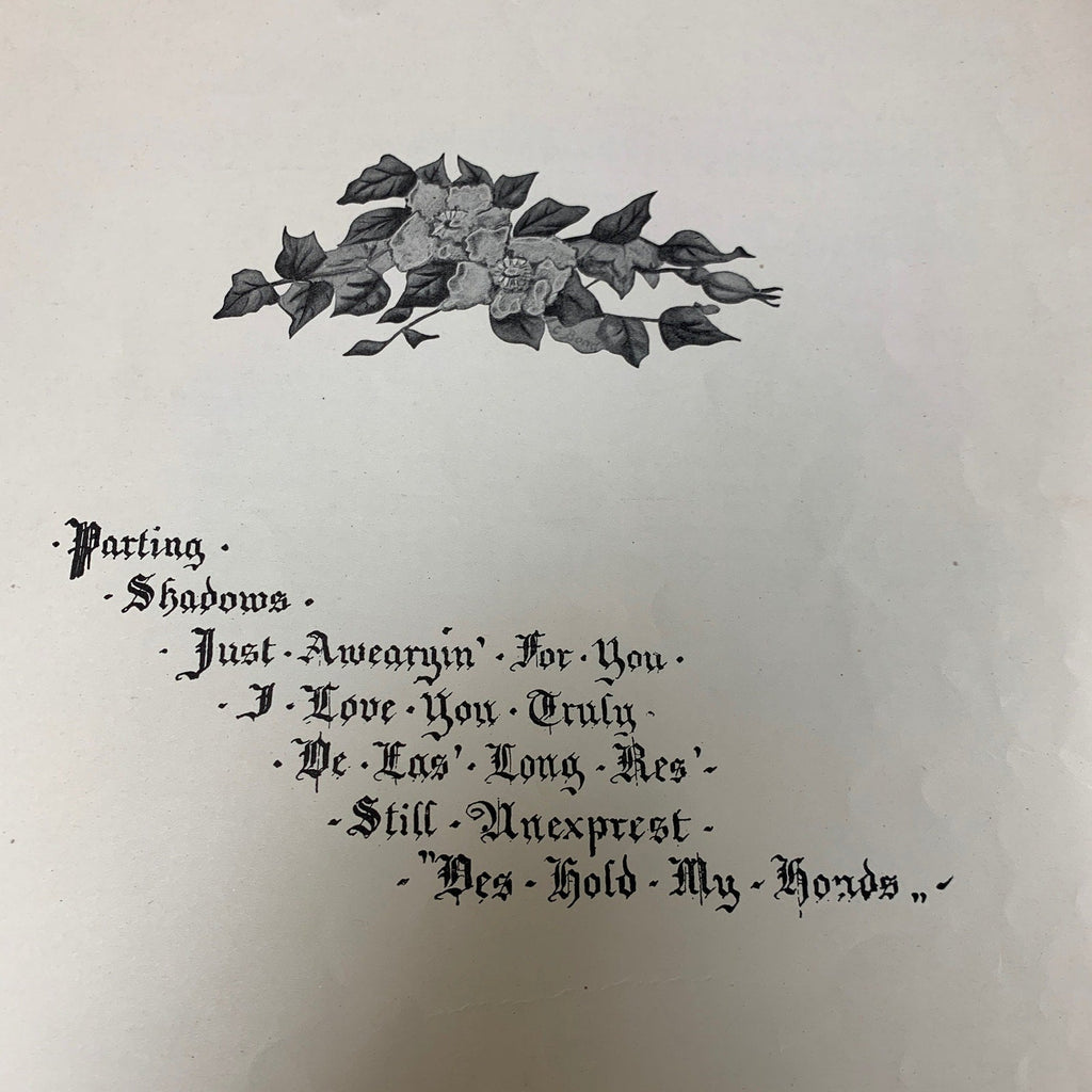Antique 1901 Seven Songs As Unpretentious Wild Rose Jacobs-Bond Sheet Music Book