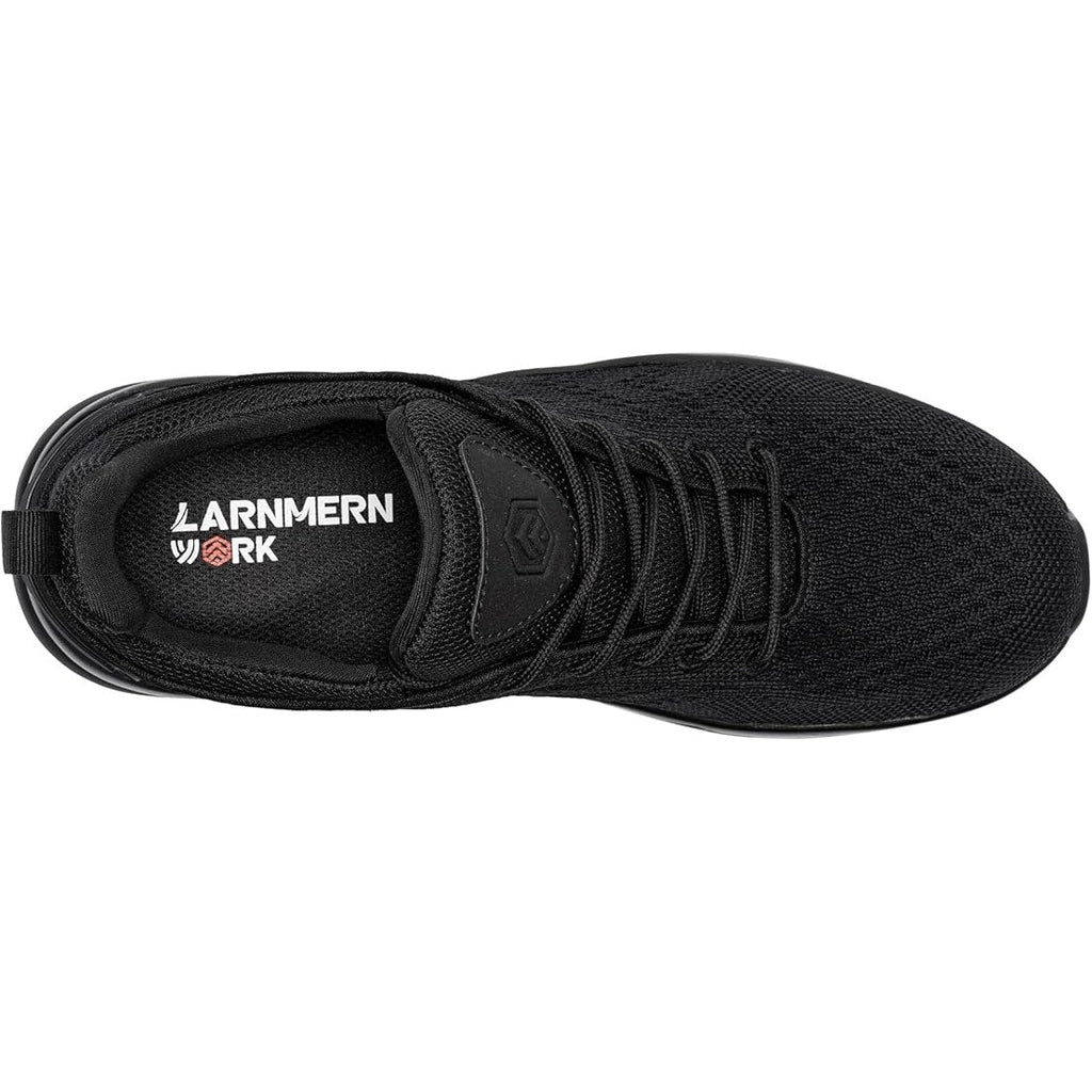 Larnmern Mens 11 Black Mesh Lace Up Non Slip Air Cushion Waterproof Work Shoes