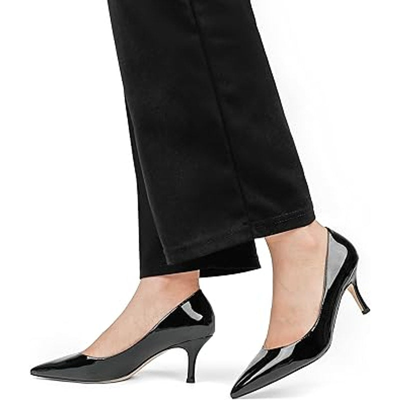 Joy In Love Womens Size 10.5 Black Patent Leather Pointy Toe 3" Heel Pumps Shoes